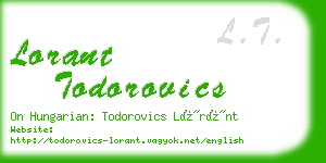 lorant todorovics business card